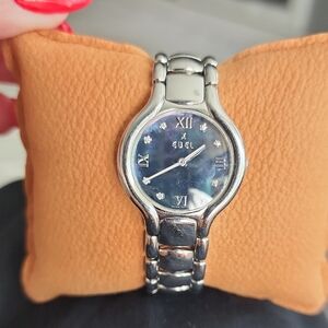 Ebel Beluga Swiss Women’s Watch 9157421 Diamond Markers Black Mother-of-Pearl Di